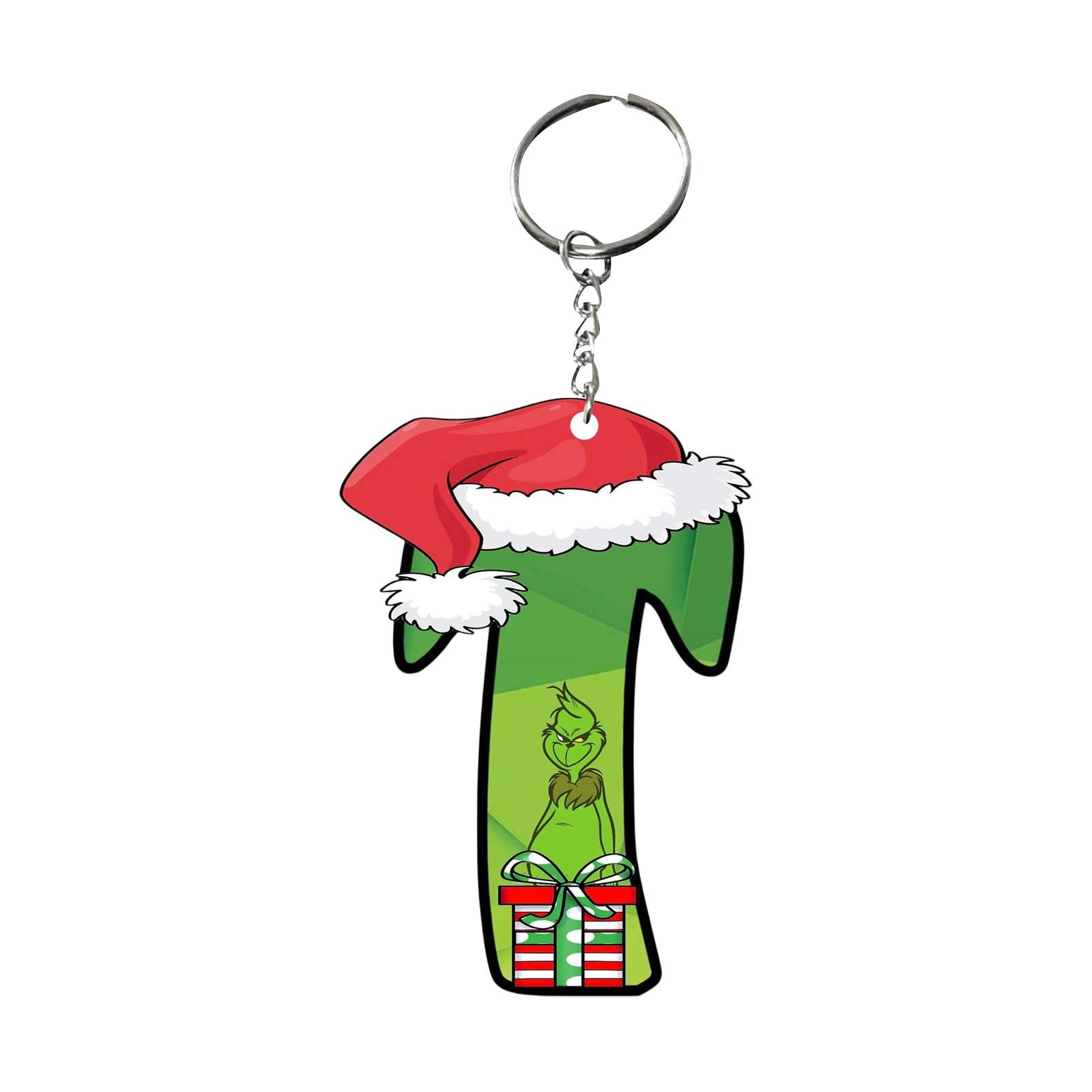 

Santa 2D Flat Acrylic Christmas Tree Hanging Decoration Sports Car Decoration Flat Decoration Pendant One Size