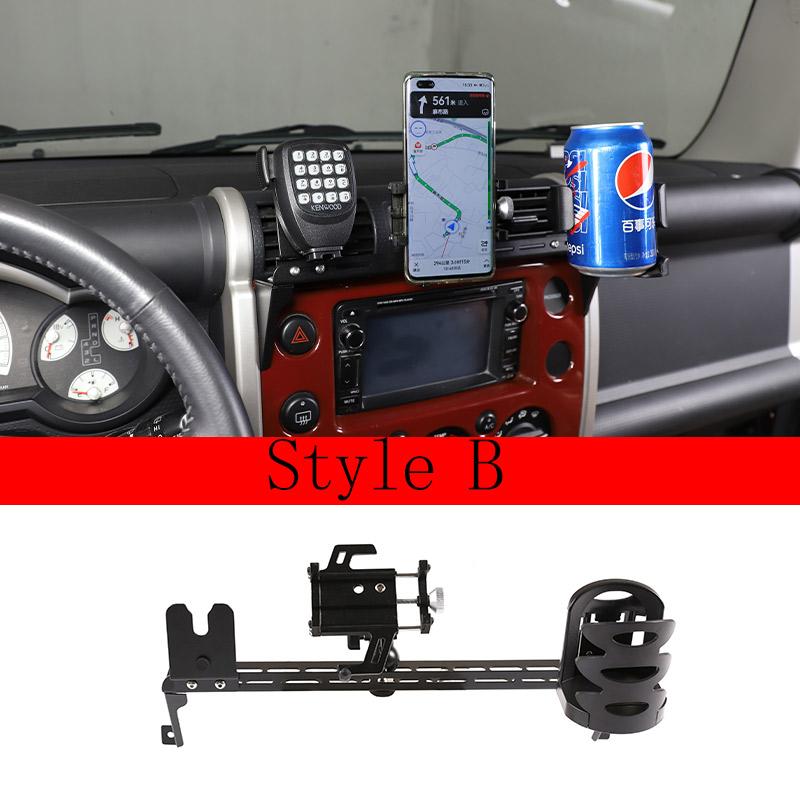 Center console Multi-function bracket Phone Dialogue Cup holder Holder navigation For Toyota FJ Cruiser 2007-21 Car Accessories