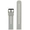 Rubber Watch Strap U27 - Light Grey/Black - 22Mm