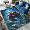 Multi Size Angry Brown Bear Pattern Carpet Living Room Bedroom Sofa Decor Mat Multi Scene Available Comfort Non Slip Rugs Gift