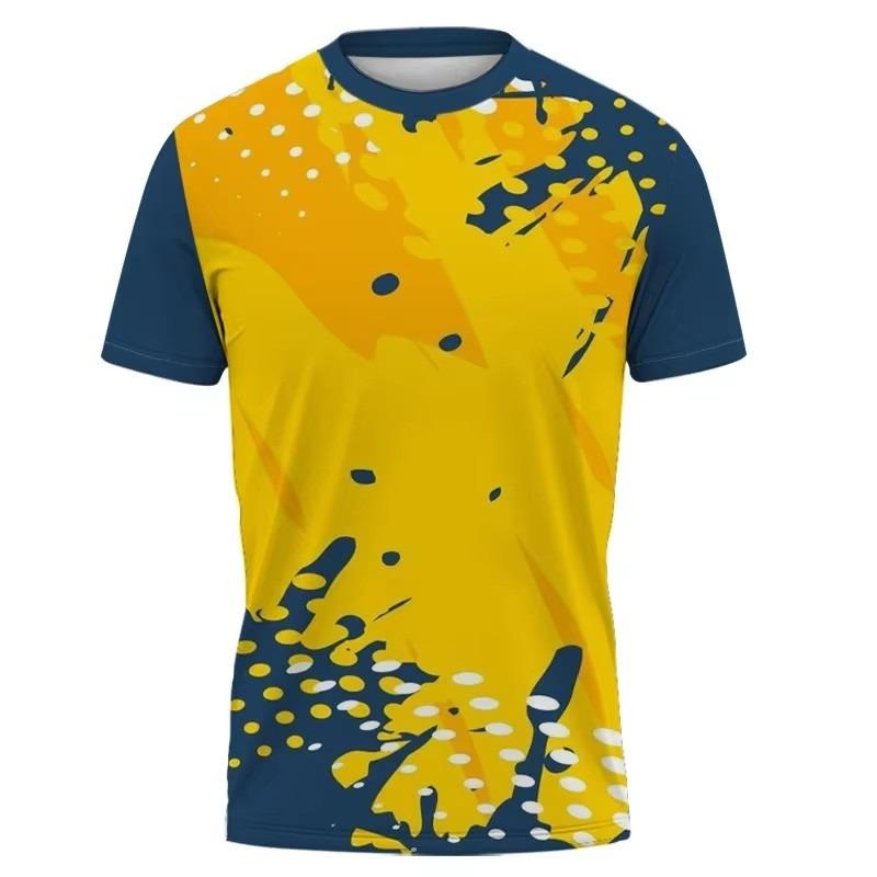 Herren T-Shirt Schnelltrocknende Oberteile Sommermode Street Kurzarm T-Shirts 3D Grafikdruck T-Shirts Übergroße männliche Kleidung