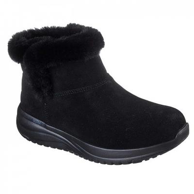 Womens/Ladies On The GO Stellar Suede Faux Fur Lined Ankle Boots