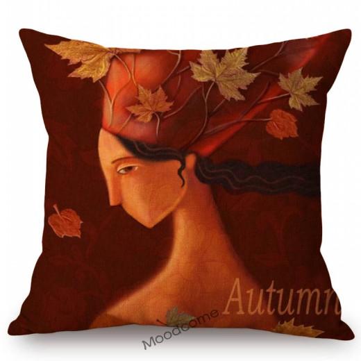Modern Art Abstract Elegant Lady Hand Writting Sketch Cotton Linen Sofa Throw Pillow Case Nordic Lovely Girl Chair Cushion Cover