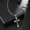 Black Hollow Minimalism Street Style Cross Pendants Cross Necklaces Clavicle Chains Men Necklaces