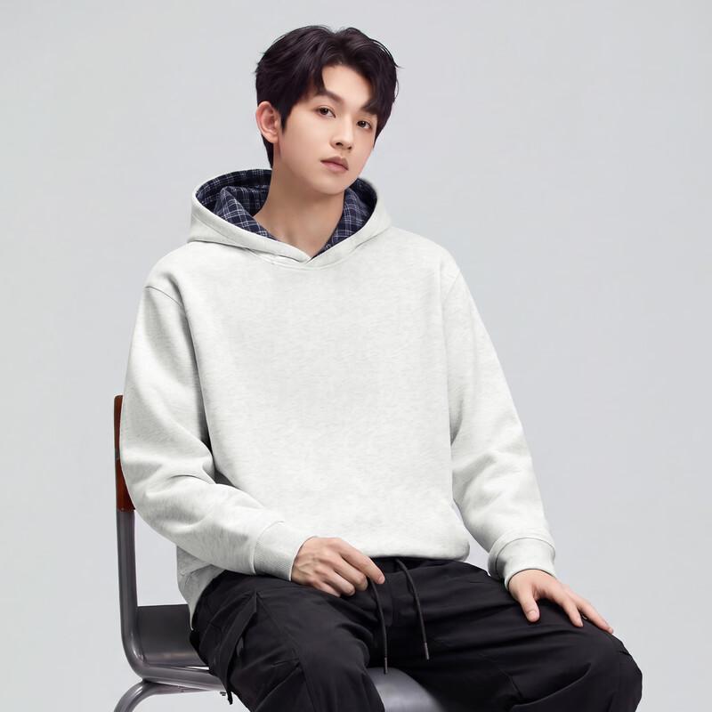 JEEP Men's Loose Fit Printed Hooded Sweatshirt