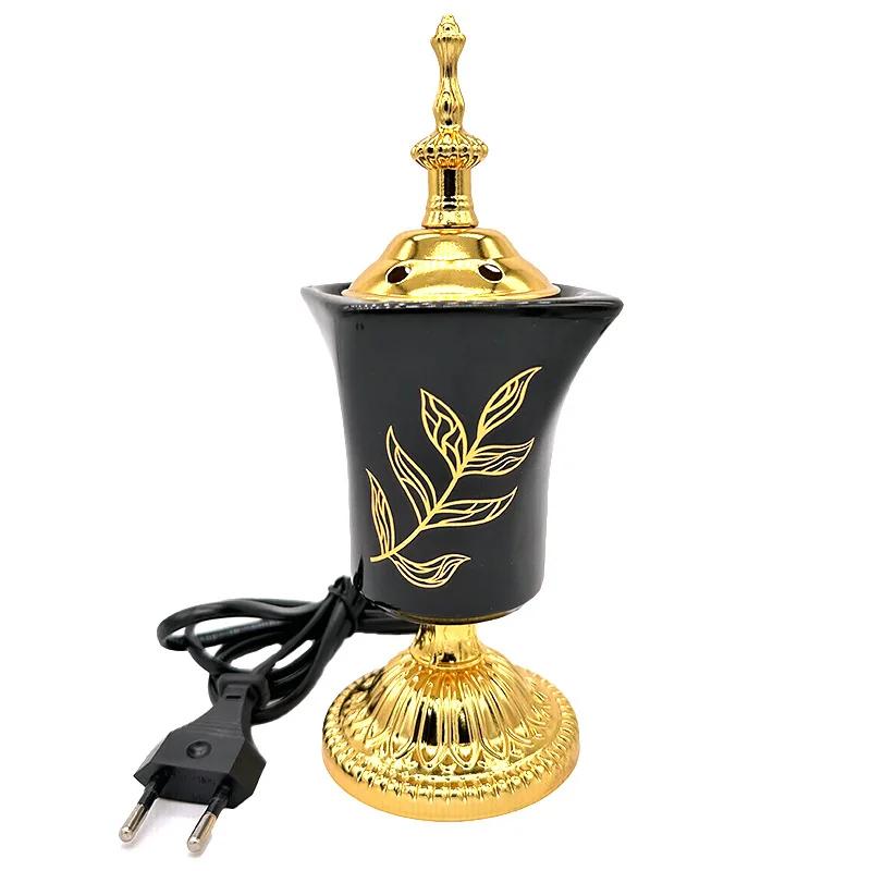 YXY Plug-in Electric Incense Burner 110V/220V One Leaf Saudi Arabia Exquisite Incense Holder Middle East Sandalwood Censer