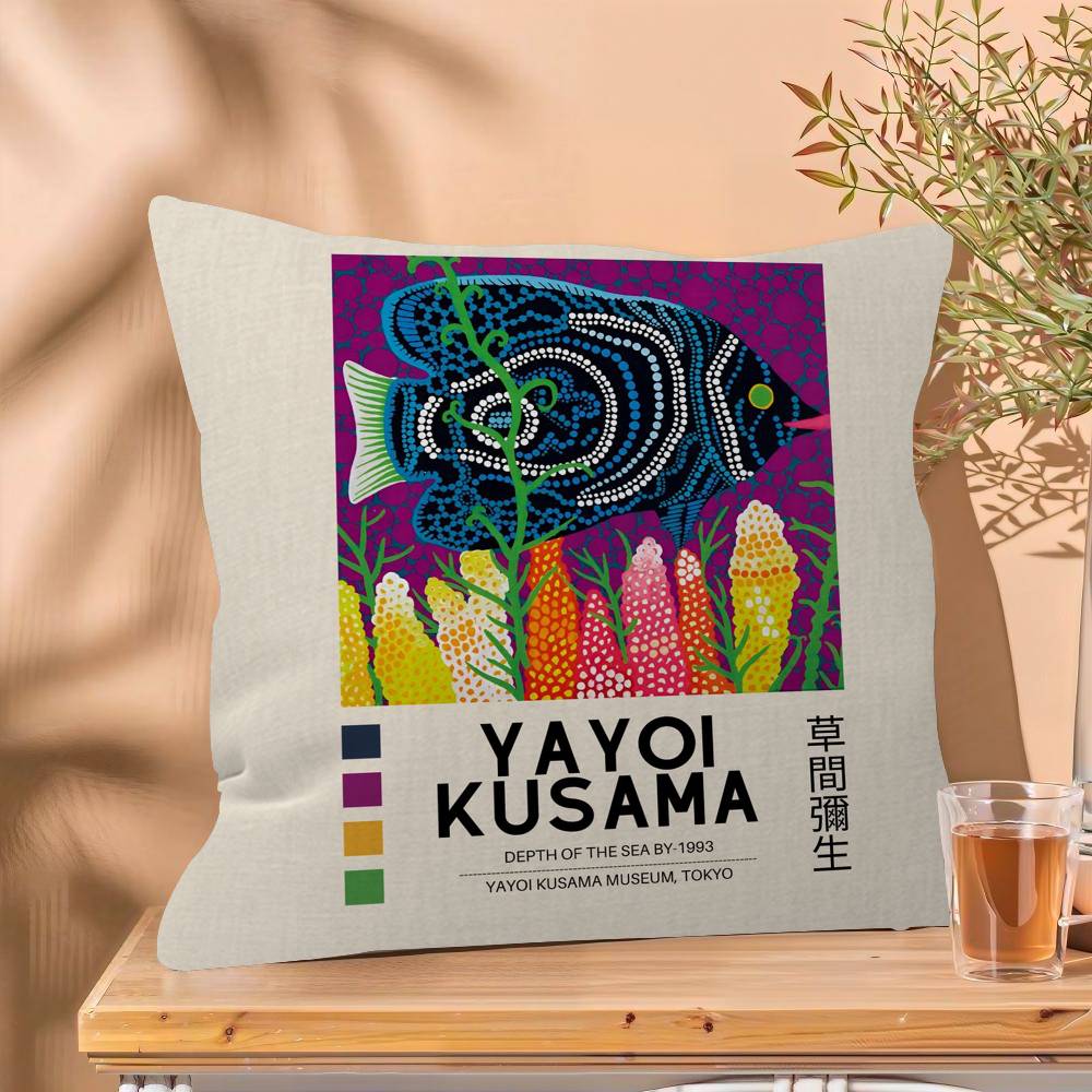 

Yayoi Kusama Japanese Abstract Cushion Cover Pillowcase Upholstery Sofa Throw Pillow Home Decor Pillowcas 30x30 cm