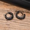 Stainless Steel Jewelry Anti Allergy Hoop Earrings Women Man Simple For Dad  Mom Boyfriend Girlfriend Valentine's Day Gift