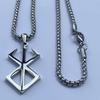 High-quality Stainless Steel Berserker Rune Symbol Necklace Nordic Steel Emblem Norse Amulet Talisman Sign Necklace Jewelry