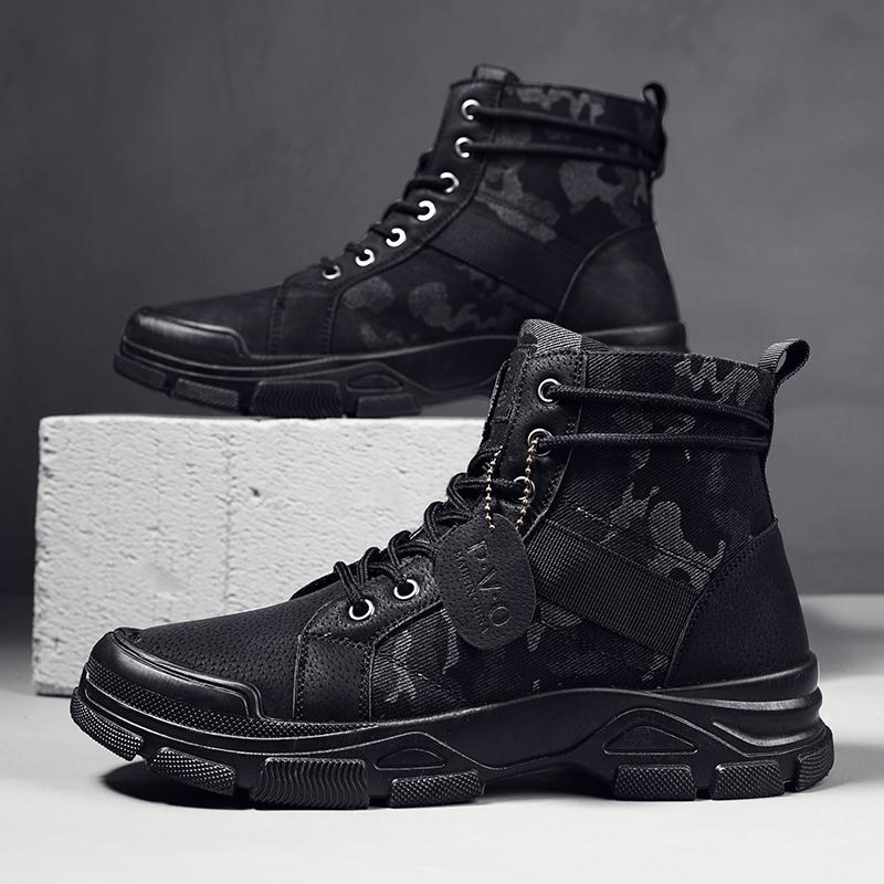 Herren High Top Stiefel Herbst Winter Herrenschuhe Arbeitssicherheit Sneaker Winter Outdoor Casual Sport Sneaker Männliche Stiefeletten