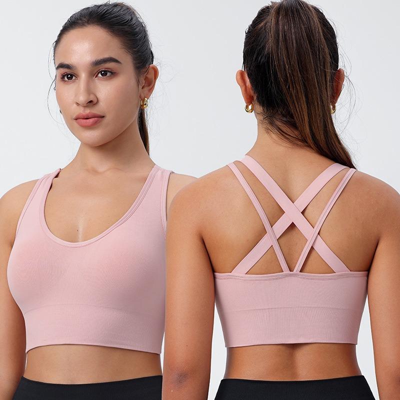 Women Shockproof Beautiful Back Sports Bra With Removable Pads For Running Fitness Yoga