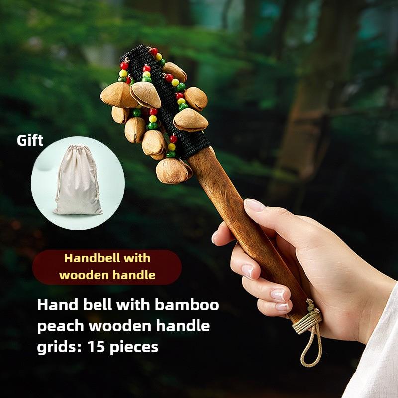 Handgefertigte Dola Muschel Handglocke Rassel Heilende Windglocke Natürliche Klangtherapie Musik Handglocken Musikalische Perkussionsinstrumente