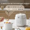 BEAR 0.8L White Ceramic Electric Slow Cooker CN Plug (adapter Included)