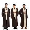 Men's Costume Robe Male Jedi Knight Tunic Costume Hooded Full Set Halloween Cosplay Cloak