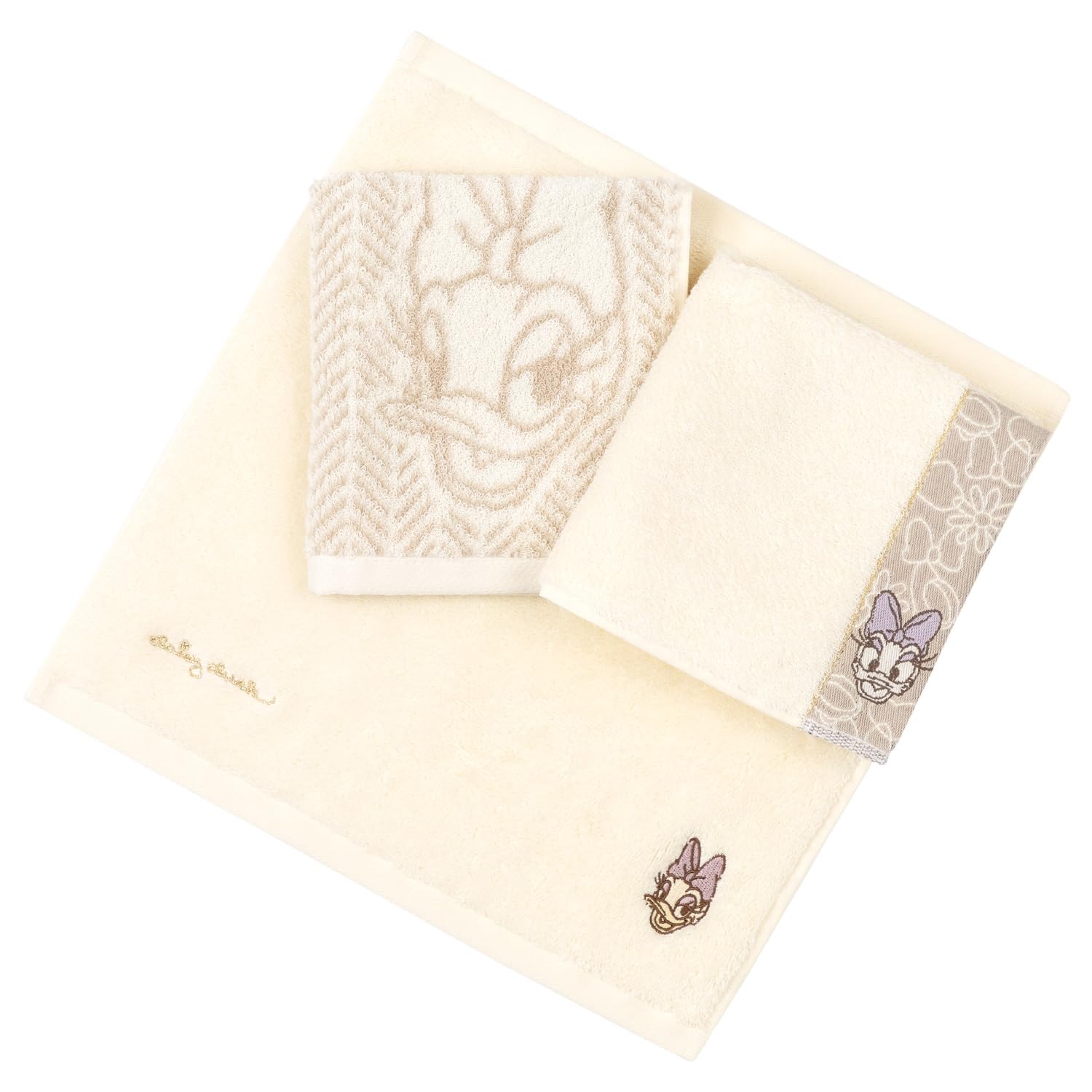 

Towel Laboratory Daisy Duck Hand Set of Fast Low Japan Technology [Disney Character] #023 Towels, 3, Fluffy, Absorbent, 100% Cotton, Shedding, Gift,