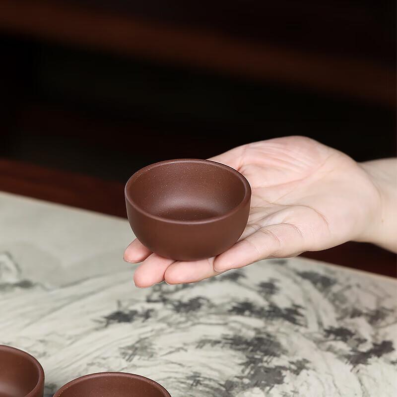 Bainianliyong Yixing Handmade Zisha Tasting Cup, Original Ore Purple Clay Master Cup, Kung Fu Tea Accessories, Brewing Bowl, Small Water Cup