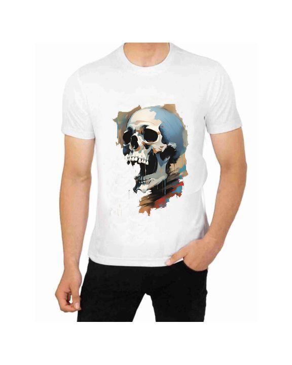 Skull Face Yelling T shirt for Men Apparel Pets Animals S разноцветный