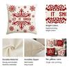 1/4 Pcs Red Christmas Pillowcase Snowflake Christmas Ball Pendant Pattern Cushion Cover Winter Holiday Home Decoration