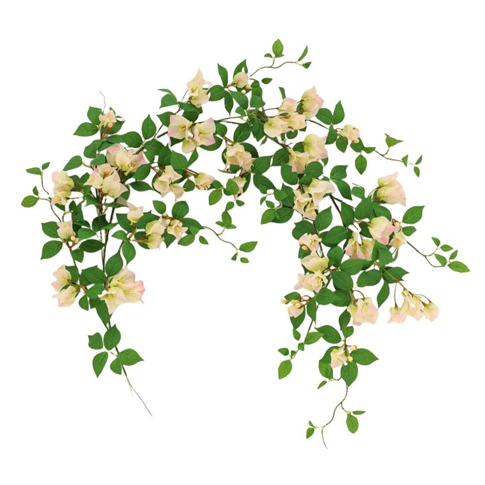 Multicolor Bougainvillea Artificial Flower Vine Hanging Decoration Green Leaves Simulation Flower Vine DIY Photo Props