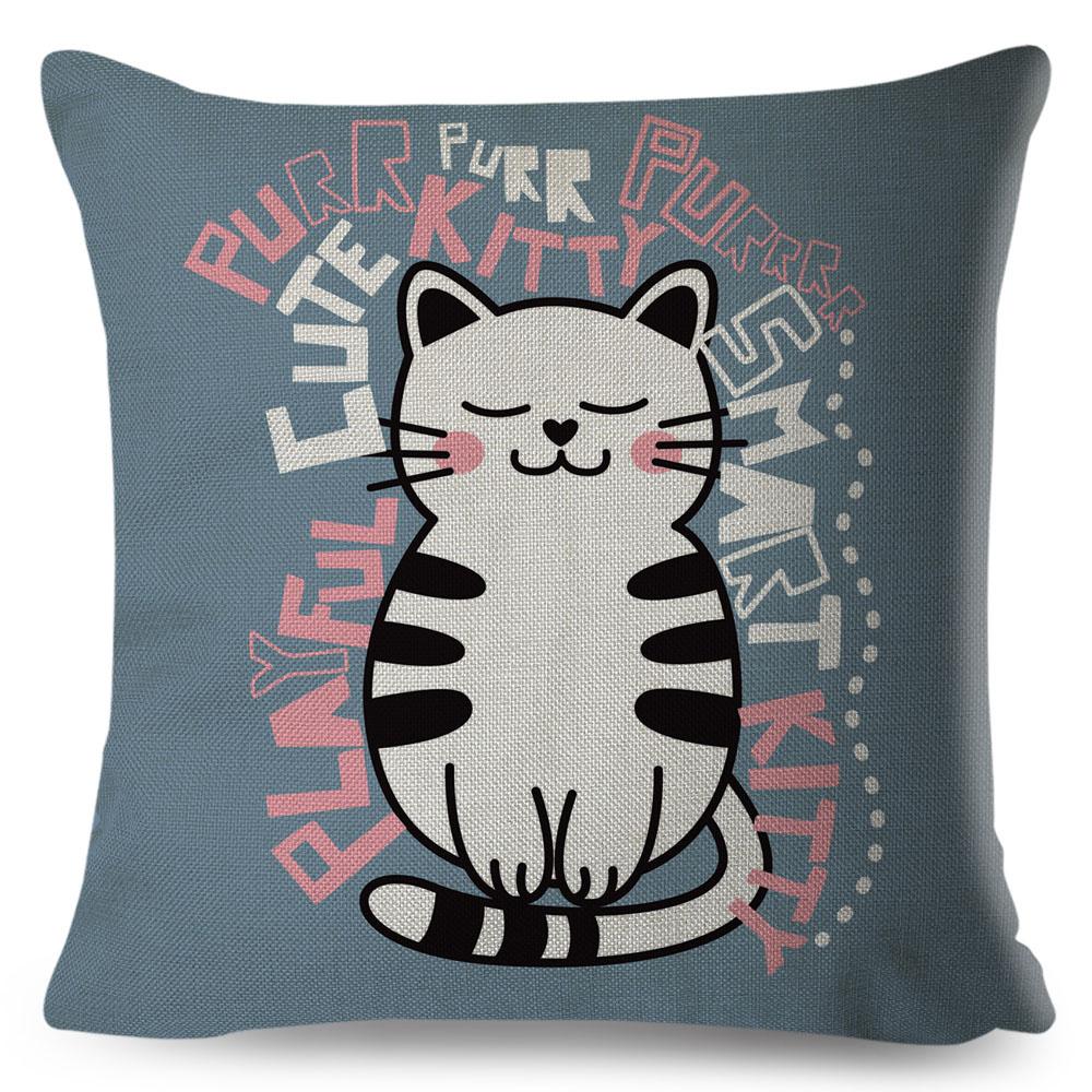 Colorful Cute Cartoon Pet Dog Cat Cushion Cover for Children Room Sofa Decor Animal Dinosaur Giraffe Pillow Case Pillowcase