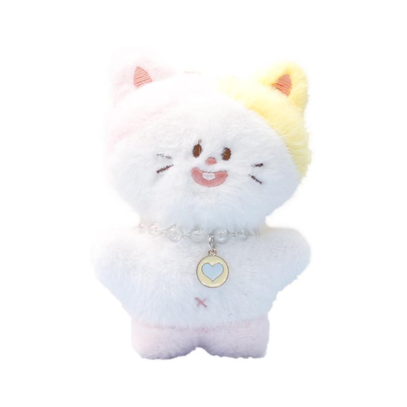 Toy Plush Cat Keychain Pendant With Pp Cotton Filling For Kids Gift Bag Decor