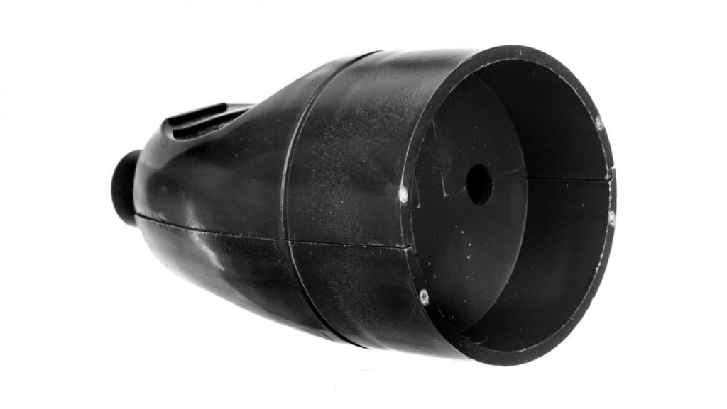 Gniazdo Przenośne B/U 16A 2P 250V Czarne Gn-161