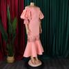 Women Sexy Lace Off Shoulder High Waist Mermaid Evening Party Midi Dress