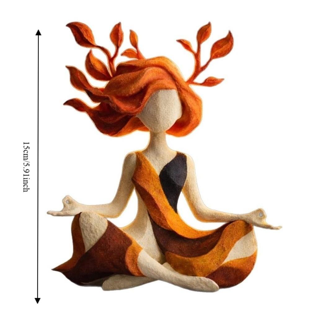 Harz Beruhigende Skulpturen Yoga Mädchen Innere Harmonie Figur Zen Meditierende Statue Meditationsraum