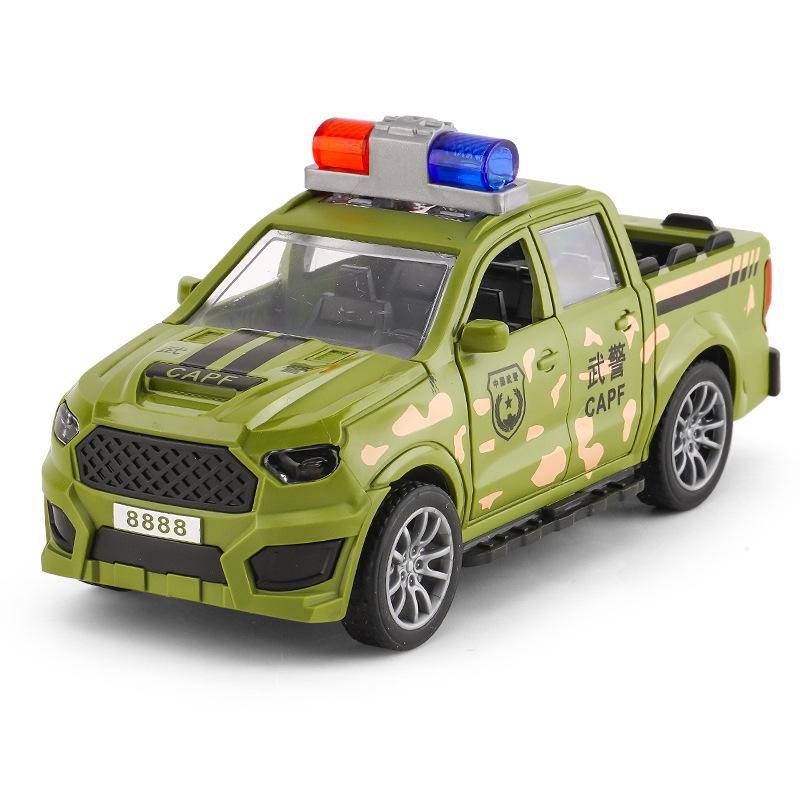 Children's Windup Ambulance and Police Truck Pull Back Toy - Simulated Firefighting Scene Display