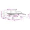 Extendable Daybed with Drawers Black 90x200 cm Velvet