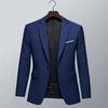 Blazer Masculino Slim Fit de Um Botão Jaqueta Casual para Negócios