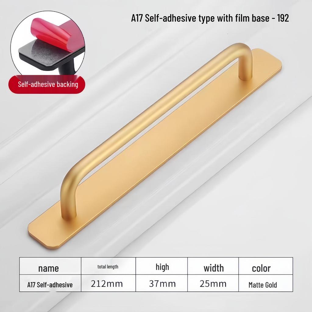 Aluminum Alloy No-Drill Handle for Wooden and Sliding Doors and Windows