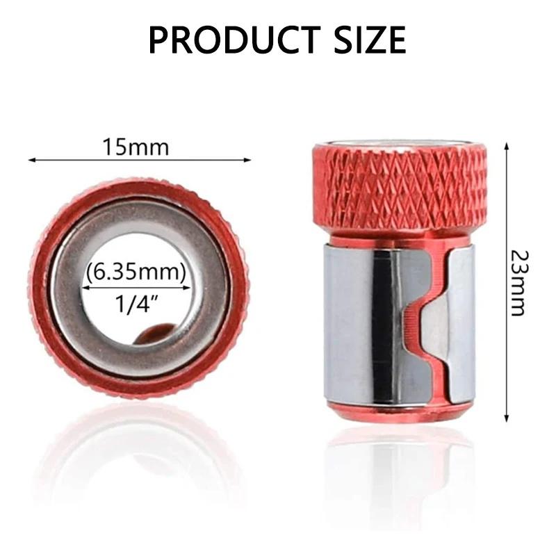1/2/3pcs Magnetic Ring Cross Phillips Screwdriver Bit Holder 6.35mm 1/4 Universal Alloy Anti-corrosion Strong Magnetizer