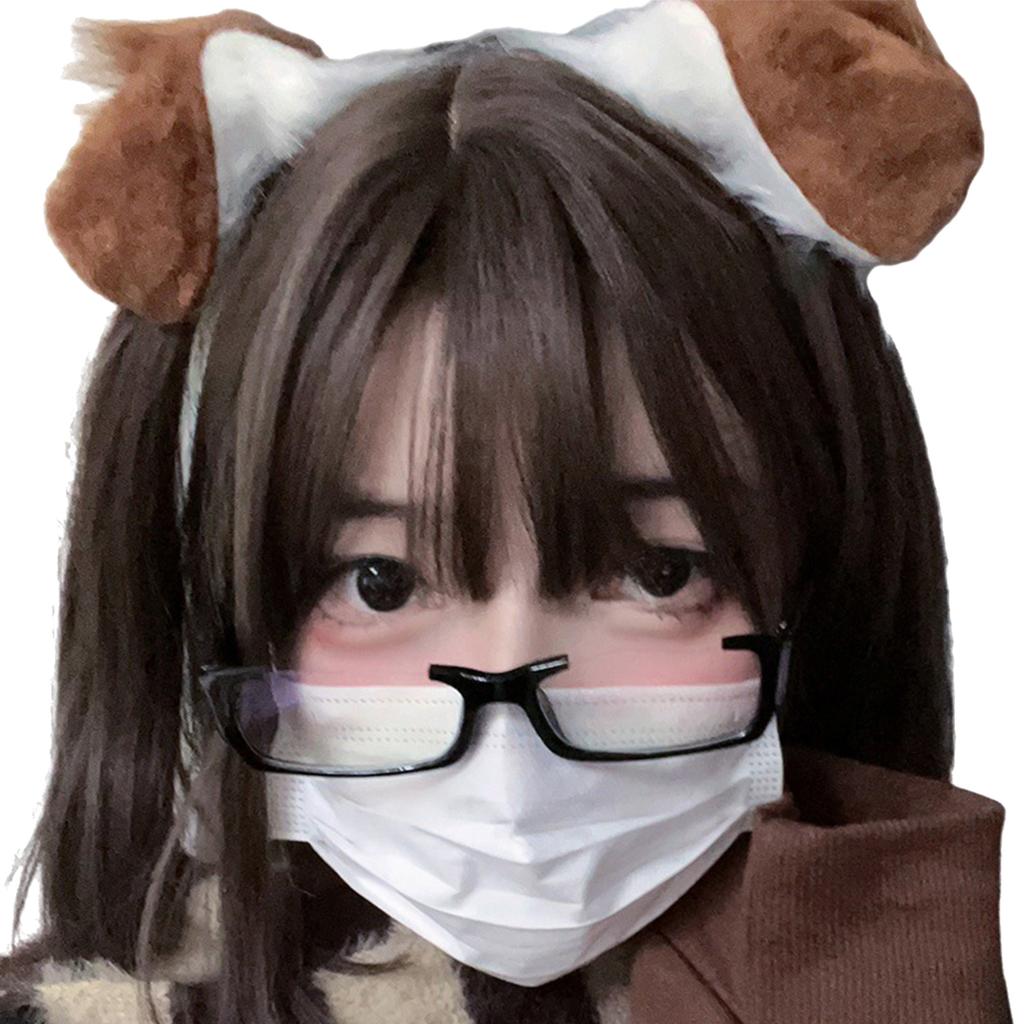 Akita Dog Ears Plush Headband Soft Comfortable Headwear Furry Animal Ear Costume Accessory for Parties and Cosplay