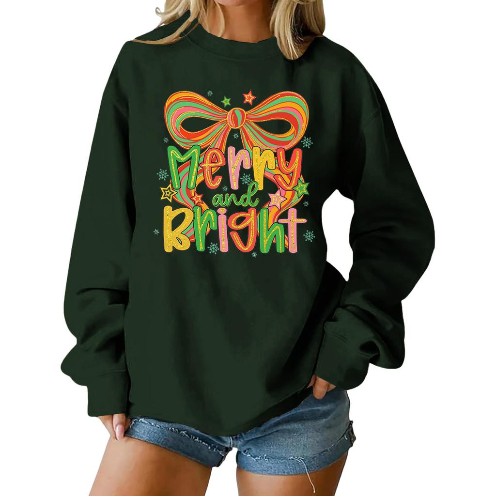 Women's Loose Comfortable Casual Fashionable Character Printing Round Neck Long Sleeved Sweatshirt