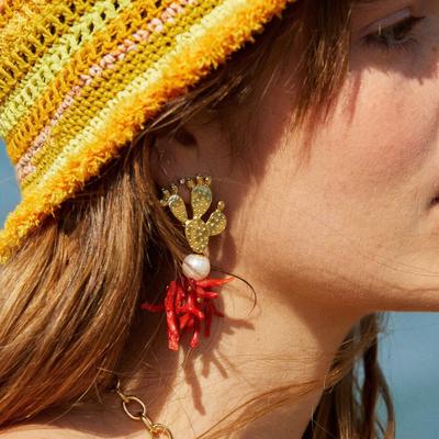 Fashion Trend Design Ocean Coral Earrings Earrings Color Retention