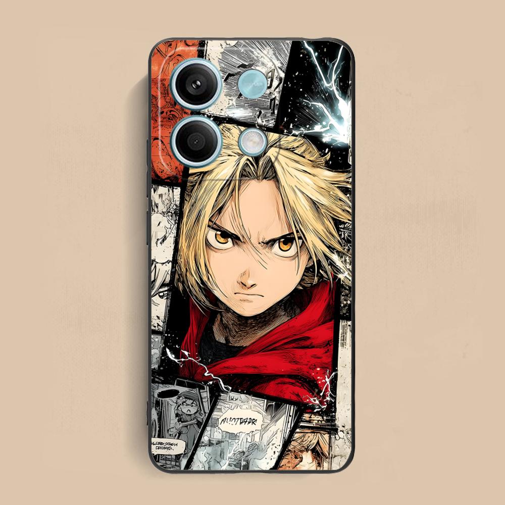 

Fullmetal Edward Elric Phone Case for Xiaomi Redmi Note 14 13 12 11 S Pro Plus 4G 5G Soft TPU Shockproof Cover Redmi Note 11S 4G