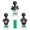 Heavy-Duty Outdoor Tablet Stand with U-bolt Round Tube Mount for 7-14 Inch Tablets