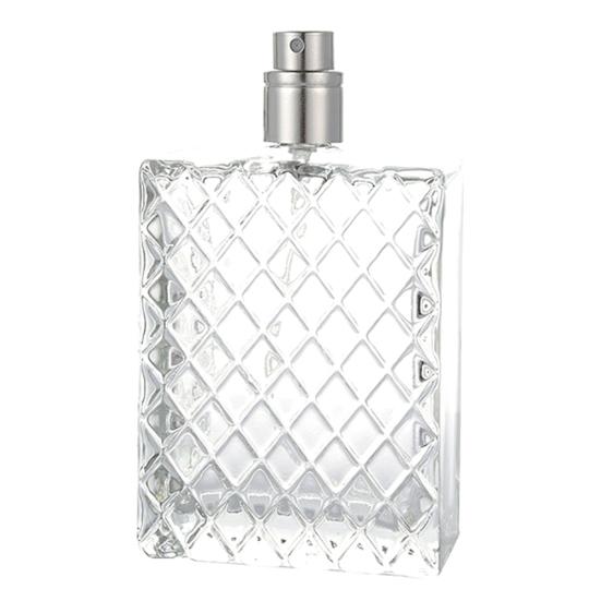 100ml Square Grids Portable Clear Travel Refillable Perfume Glass Empty Bottle