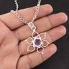 Round Natural African Amethyst 925 Sterling Silver New Wife Gift Pendant Jewelry PP-18-4