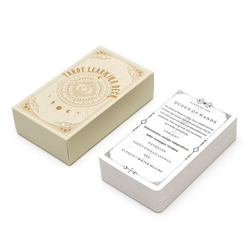 Tarot Learning Deck Cards for Family Party High Quality Fortune Telling Divination Tarot Deck 78 Cards Deck Card Game