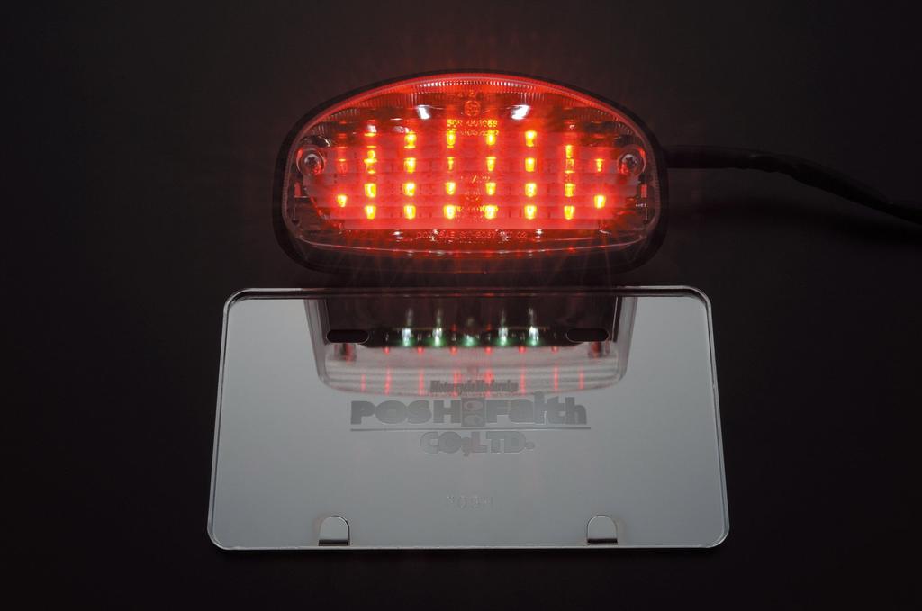 POSH FAITH Motorcycle LED Tail Light for Hornet 250 Part Number (-'05) Clear, 157090-91