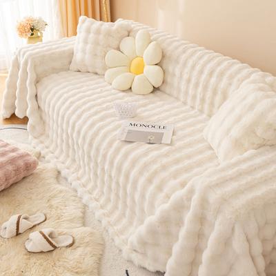 Hochwertiger Sofa-Handtuch-Überwurf aus Kaninchen-Kunstplüsch, universell einsetzbar, für 1/2/3/4-Sitzer, dick, superweich, Couch-Schonbezug, warmer Sesselbezug, 1 Stück