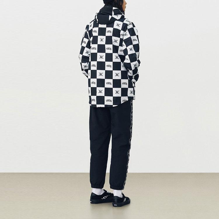 Vans Jachetă cu glugă de lucru în carouri cu cranii Jachetă bărbați Negru VN0A54JXZ79