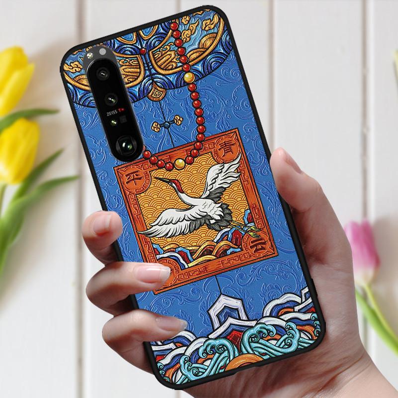 3D Emboss Flower Case For Sony Xperia 10 III Cover Cute Relief Case For Sony Xperia 1 III 5 III 10III Phone Case Coque Fashion