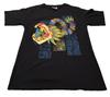 Karani-Art T-shirt Nera con Teschio Piumato Azteco per Adulti Taglia PICCOLA - Messico