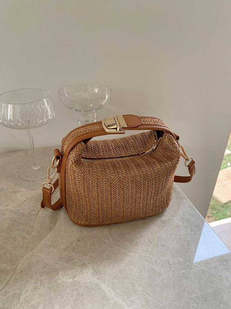 Korean Summer 2026 Straw Woven Women's Crossbody Handbag