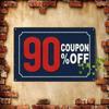 Retro Metal Sign 90 OFF Wall Decor Vintage Plaque 20x30cm