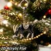 1Pcs 2D Goat Acrylic Pendants Cute Animal Hanging Ornament for Christmas Party Backpack Zipper Charm Accessory