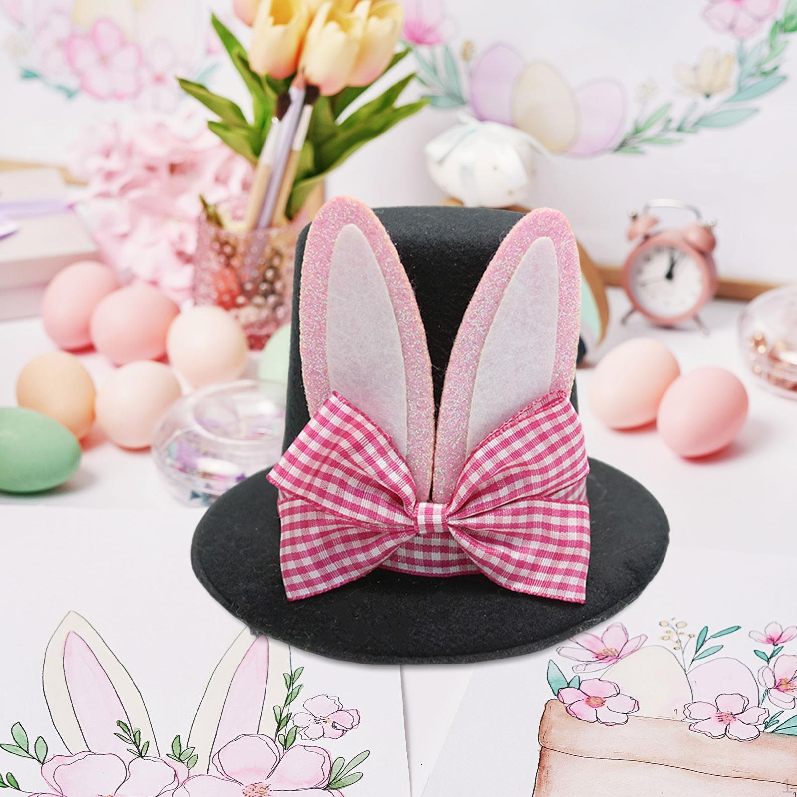 

Заколка для волос в виде цилиндра, очаровательный пасхальный аксессуар для карнавала и фестиваля Хэллоуина Pink and White Bow